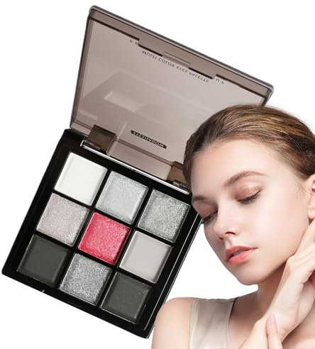 Palette De Maquillage Foncé, Fard À Paupières De Couleur Gris Argenté, Palette De Maquillage Des Yeux À Effet Oculaire Vibrant | Mélanges 9 Couleurs, Hauts Pigmentés, Durables Pour La Mascarade De Min