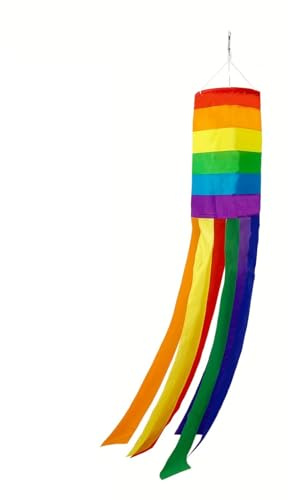 Bunte Hänge, Regenbogen-Säulen-Flagge, Windsack mit Linie, Dekoration, Werkzeug, Outdoor-Spielzeug, bunte Flagge