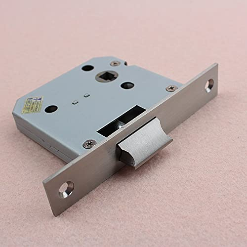 Serrure à mortaiser 304ss, 1 pièce, axe de 55 mm, pêne simple, languette inclinée, for portes en bois et en acier.