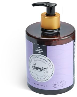 La Corvette, Sublime - Savon liquide Lavande – 500 ml – Savon mains et corps – Cuit au chaudron