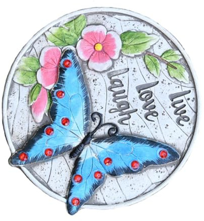 Anneome Blue Patio Stepping Stone Outdoor Garden Lawn Decorative Cement Landscape Step Stone for Yard Pathway and Patio Decoration