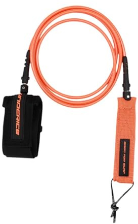 KiBcsLic Surfbrett-Leash, Fußseil, Outdoor-Schlaufe, Leash für Surfboards und Shortboards, Orange 6ft
