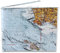 mighty wallet LA Ocean Tyvek Wallet | Paper Wallet | Minimalistische Geldbörse, Blau, Weiß, Orange, 3.25 h x 8 w