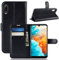 Fertuo Cover Huawei Y6 2019, Custodia Portafoglio Cover a Libro in Pelle Flip Case con Silicone Bumper, Fibbia Magnetica, Porta Carte, Kickstand, per Huawei Y6 2019 Smartphone, Nero