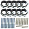 10er Set Qualitäts Rohrschelle 87-92mm (3 Zoll) + 10 x Dübel + 10 x Stockschraube