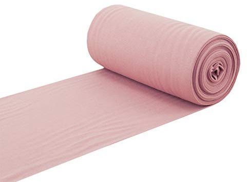Baumwolle Bündchenstoff Bündchen Schlauchware Stoff altrosa - Meterware ab 25 cm x 35/70 cm