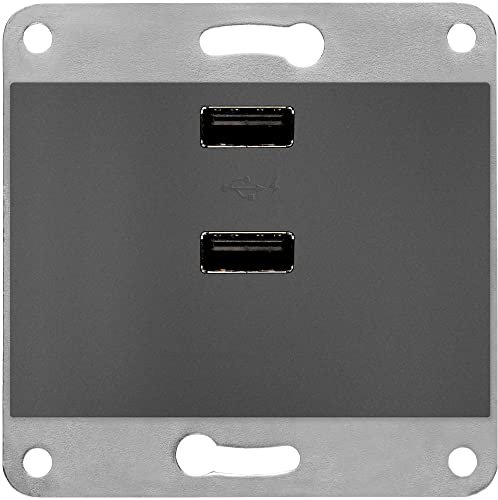 BJC Coral - Cargador USB doble, Gris Sombra ,21980-USB-GS