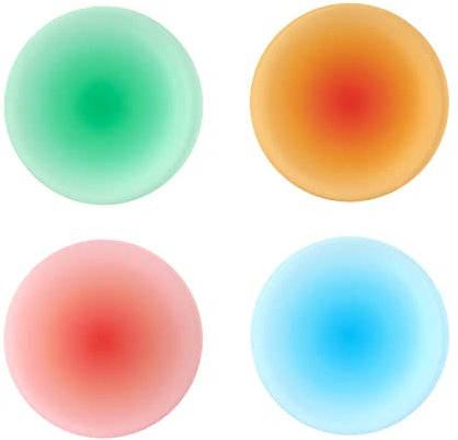 Drink Coasters Colorful Acrylic Coaster Set 4 Pcs, 3.8 Inch Round Non-Slip Table Coaster Coasters for Coffee Table Desktop Protection