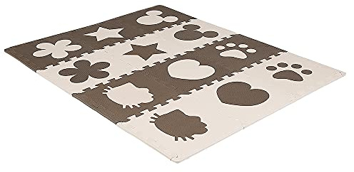 24 Stück Puzzlematte Spielmatte Spielteppich Kinderteppich Schutzmatte Kinderspielteppich Schaumstoffmatte Unterlegmatte Boden Schutz Unterlegmatte Kindermatte Tiere
