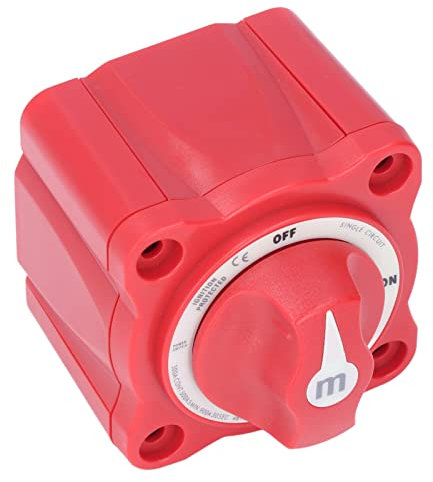 Batterietrennschalter, IP66 Wasserdichter Einkreis-Zündschutz Batterietrennschalter 2 M10-Bolzen 300A für PKW-LKW-Anhänger Wohnmobil