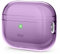 elago Clear Case Hülle Kompatibel mit Apple AirPods Pro 2. Generation - Schutzhülle, Stoßfest, Inklusive Gel-Tape, Kabelloses Aufladen, Reduziert Vergilbung (Dunkellila)