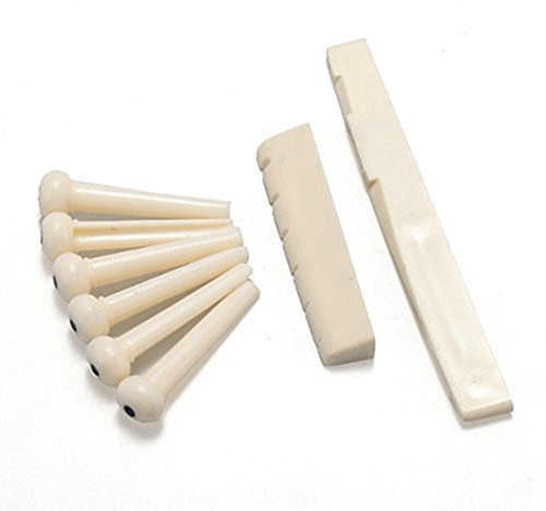 sunroot 6 chevilles + sillet + chevalet sillet os guitare acoustique