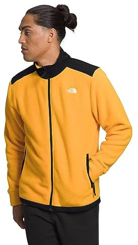 THE NORTH FACE Giacca da uomo Alpine Polartec 200 con zip intera, Summit Gold/TNF Black, S, Summit Gold/Tnf Nero, Small
