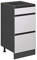 Vicco Mueble bajo de Cocina R-Line, Blanco/Antracita, 40 cm En Forma de J, con cajones, sin encimera