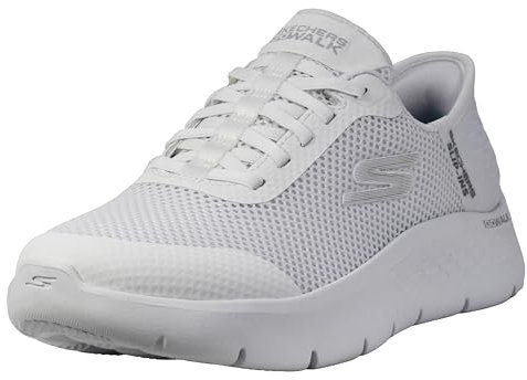 Skechers Women's Go Walk Flex Grand Entry Sneaker, Off White Textile/Trim, 4 UK