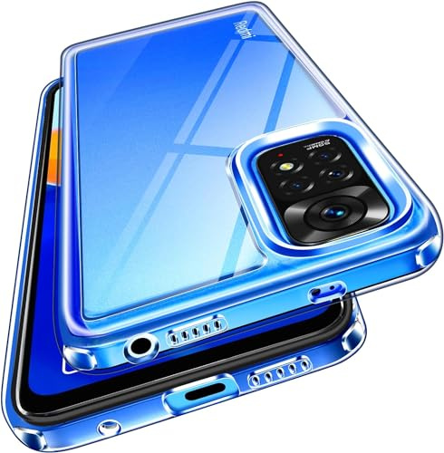 ivoler Nie Vergilbung Klar Hülle für Xiaomi Redmi Note 11 / Redmi Note 11S / Redmi Note 12S, [Militärischer Schutz] Stoßfest Kratzfest Transparent Schutzhülle Dünn Durchsichtige Handyhülle Case Cover