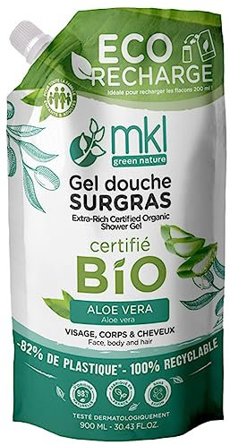 MKL Green Nature Gel Douche Surgras Aloe Vera Éco-Recharge Bio 900 ml