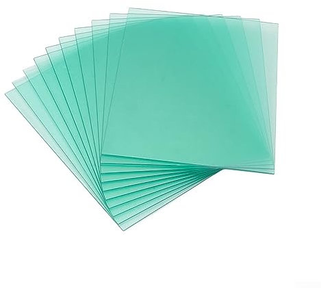 Lot de 10 plaques de protection transparentes pour casque de soudage