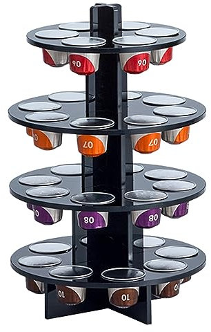 Acrylic Coffee Capsules Holder Stand Coffee Pods Holder Coffee Pod Storage Rack for 30 Pcs Capsules (not Included Coffee pods)