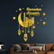 IWTBNOA Ramadan Aufkleber Wanddekoration, Eid Mubarak Wanddekoration, Wasserdicht 3D Acryl DIY Mond Stern Ramadan Selbstklebende Wandaufkleber, Muslim Ramadan Wandtattoo für Zuhause Deko