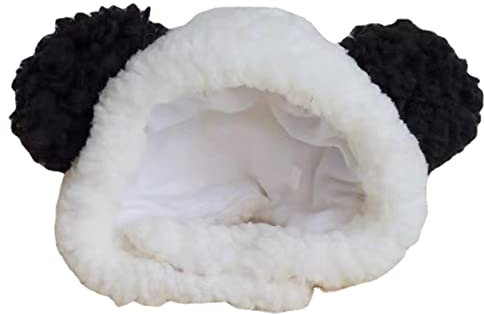 Niedlicher Hut, Hals- und Ohrenwärmer, Panda-Mütze mit Ohren, Kostüm-Zubehör, verstellbare Kopfbedeckung für Welpen, Haustierkostüm, Mütze, Hüte nur für Katzen, Bär, Kätzchen, Hund, Hals- und