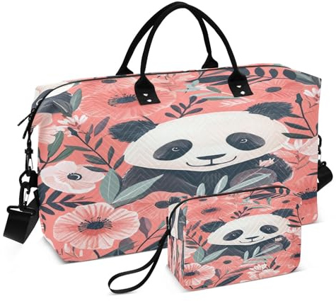 4337-Panda Reisetasche, Reisetasche, Fitnessstudio, Yoga, Handgepäcktasche für Männer und Frauen, Wochenendtasche, 4337-Panda, Einheitsgröße, Reisetasche