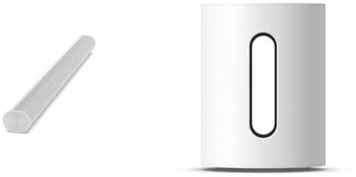 Sonos ARC White & Sub Mini. Deepen your enjoyment of TV, films, and more with bold bass when you pair Sub Mini with Beam, Ray, Era 100, One, or One SL. (White)
