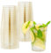 LYLIDIA 20 Stück Plastikbecher Wiederverwendbar 0,4 L Hartplastik Becher Goldglitter Mehrwegbecher 400ml 14oz Cocktailgläser Plastik Gläser Groß Partybecher für Hochzeiten, Party