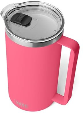 YETI Rambler - Jarra aislada al vacío, acero inoxidable con tapa MagSlider, rosa tropical, 64 onzas