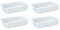 AC - Pack de 4 Bandejas Frigorificas - Capaciadad de 2 L - Fabricado en Plástico - Apto para Microondas y Congelador - 6 x 30 x 21 cm - Color Blanco