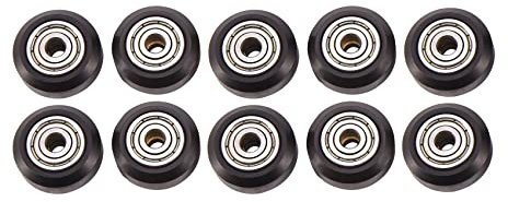 Diheohg 10 StüCk Kunststoffrad POM mit Lagern GroßE Modelle Passives Rundrad Umlenkrolle Rad für CR10 3