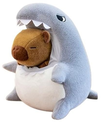 KUKUShining Capybara Plüsch, Kuscheltier Krokodil Capybaras Stofftier Puppe Umarmungskissen Braunes Plüschtier Spielzeug Geschenk for Kuscheln(Gray,40cm/15.7in)