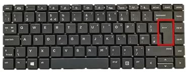 Tastiera del laptop Per For HP ProBook 445 G6 Nero UK English Layout