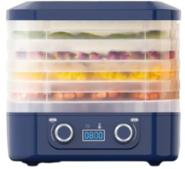 Joselin 5 Layer Smart Electric Food Dryer 360° Hot Air Circulation Drying Dried Fruit Machine Food Drying Machine for Dry Beef Jerky Meat Fish Tea B UK Plug