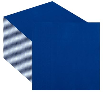 CEILIWEN Cocktail-Servietten, Königsblau, 33 x 33 cm, 60 Stück, hellblaue Papierservietten für Geburtstag, Abschlussfeier, Ruhestand, Party, Tischdekorationen (Königsblau)