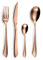 Amefa INSTINCT Besteck Set 4 Personen | 16-teilig | PVD Besteck Kupfer-farben im Vintage Style | Besteckset 4 Personen Edelstahl 18/0 matt | je 4x Tischgabel, Tafelmesser, Tischlöffel & Teelöffel