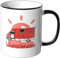 JUNIWORDS Tasse mit Wunschname, Krankenwagen, Wähle Farbe, Schwarz
