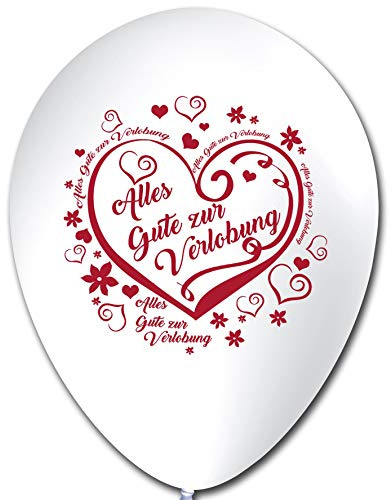 10 Ballons Alles Gute zur Verlobung, ca. 30 cm