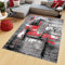 TAPISO Maya Teppich Kurzflor Modern Grau Creme Rot Streifen Design Meliert Wohnzimmer Schlafzimmer ÖKOTEX 250 x 350 cm