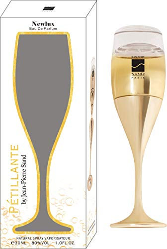 Jean-Pierre Sand - New Lux Pétillante- Eau de Parfum, 30ml - Parfum für Frauen im Sammlerflakon, ideal als Geschenk - Damenparfum im Champagnerglas-Flakon (Pétillante)