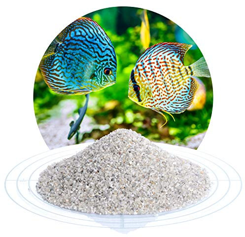 Schicker Mineral Aquariumkies Natur 25 kg, feiner Aquariumsand gewaschen, ungefärbt, kantengerundeter Bodengrund, Kies für Süßwasseraquarien, Meerwasseraquarien, Aquascaping (1,0-2,0 mm)