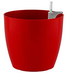Artevasi San Remo - Maceta de riego automático (42 cm), Color Rojo Oscuro