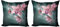 ABAKUHAUS Blumen Dekokissen Kissenbezug 2er Pack, Orchideen-Blume Schmetterling, Modern Accent Doppelseitiger Digitaldruck, 45x45, Baby-Rosa und Jade-Grün