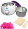 Calentador de cera profesional – Kit depilación con 500g de cera dura y 50 espátulas – Uso facial y corporal – Ideal piel sensible – Depiladora eléctrica para casa
