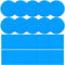 20 Pieces Self-Adhesive PVC Repair Patches, Vinyl Pool Liner Patch Inflatable Pool Patch Repair Kit Vinyl Rubber for Swimming Pools Inflatable Boats Raft Kayak, Blue, Square and Round Styles