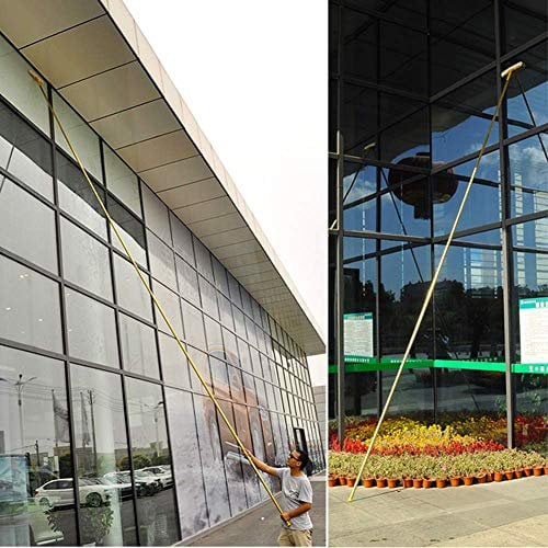 WLABCD Telescopic Window Cleaner Bar Scraper,Alloy Multifunctional Window Cleaning Telescopic Rod, Photovoltaic Panel Cleaning Brush,7M