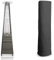 BU-KO Riscaldatore a gas per esterni, giardino, campeggio, barbecue, feste in rattan, stile piramide, 13 kW, ruote portatili, regolatore e tubo flessibile | Riscaldamento a gas a GPL e copertura
