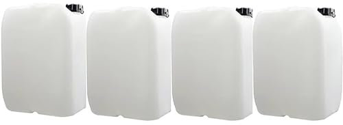 ITP Packaging 4 PACK 20 Litre Plastic Jerry Can with T/E Cap for camping, caravanning, boating water transportation and storage