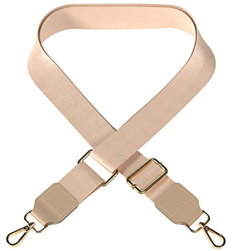 EAZY CASE Verstellbarer Taschengurt, Ersatz Schultergurt für Handtaschen, Schulterriemen für Umhängetaschen, breiter Taschenriemen für Taschen und Tragetaschen, DIY Taschenband, Hell Braun