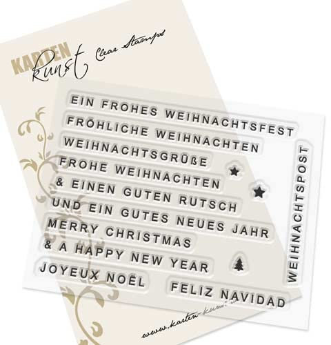 Kartenkunst Clear Stamp-Set Motiv-Stempel Karten-Kunst Worte & Sprüche deutsch KK-0201 - Weihnachten modern